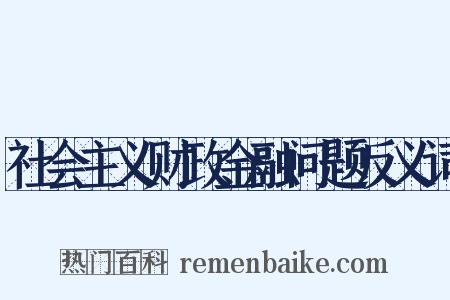 社会主义财政金融问题反义词是什么意思的图片